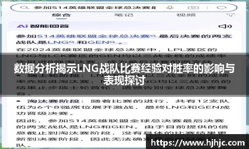 数据分析揭示LNG战队比赛经验对胜率的影响与表现探讨